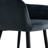 Eetkamerstoel Josefien - Velvet Zwart - WeAreTables